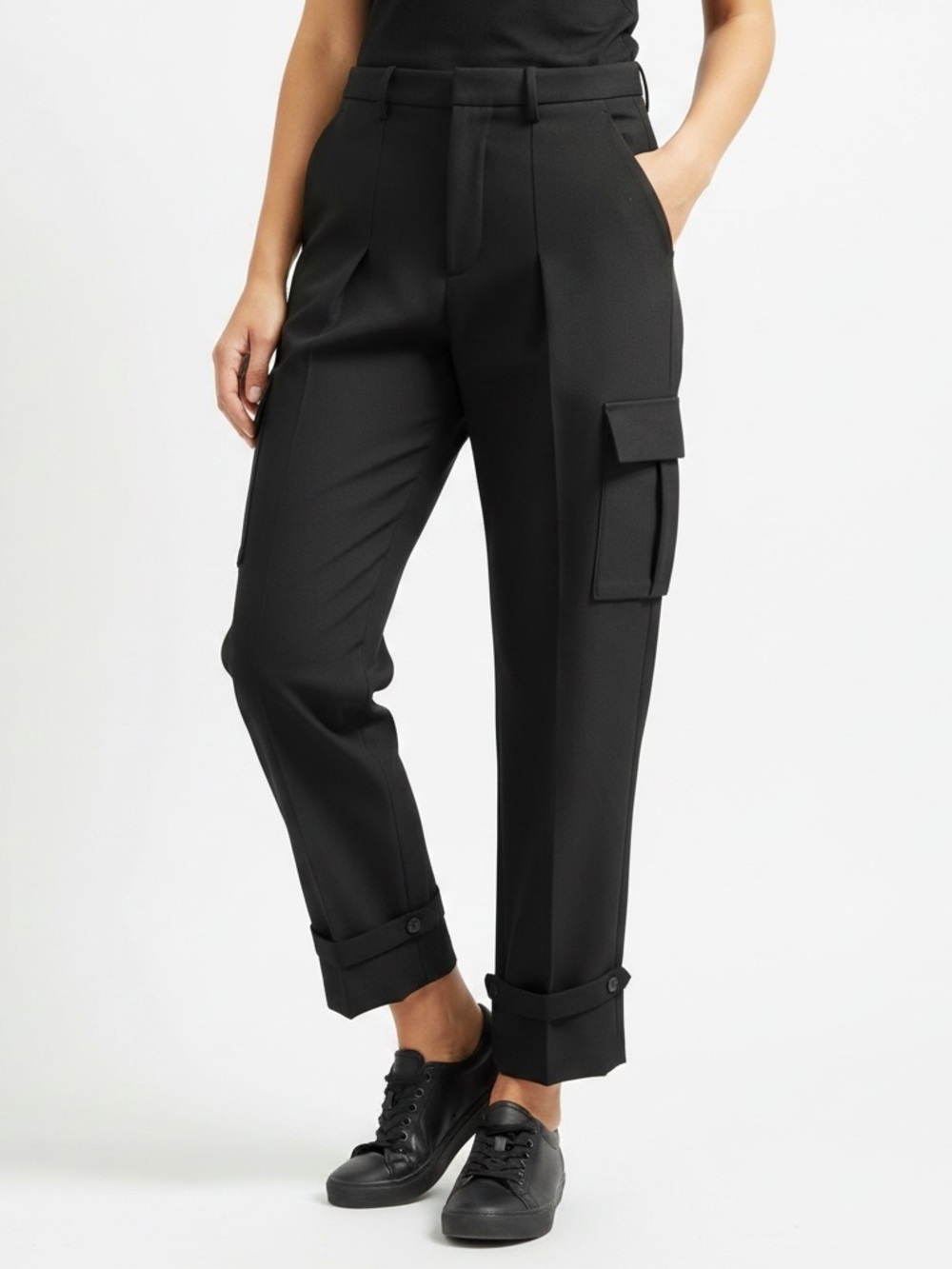 Banana Republic Black Cargo Ankle Trousers